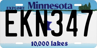 MN license plate EKN347