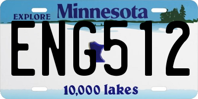 MN license plate ENG512