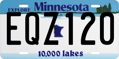 MN license plate EQZ120