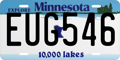 MN license plate EUG546