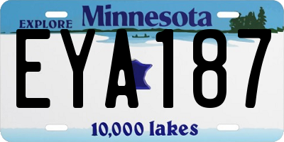 MN license plate EYA187