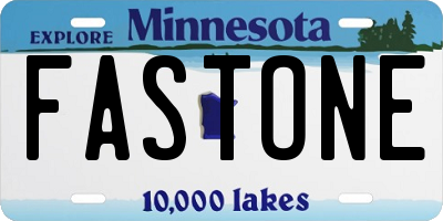 MN license plate FASTONE