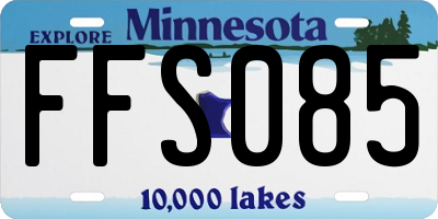 MN license plate FFS085