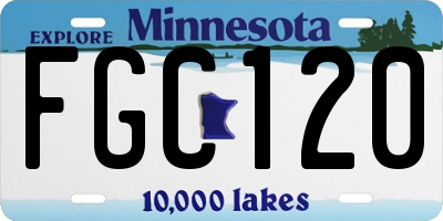 MN license plate FGC120