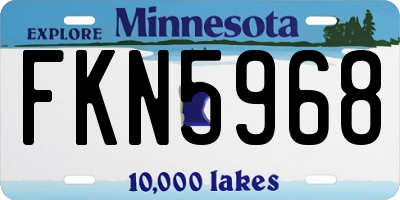MN license plate FKN5968