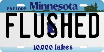 MN license plate FLUSHED