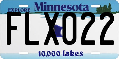 MN license plate FLX022