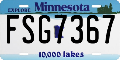 MN license plate FSG7367