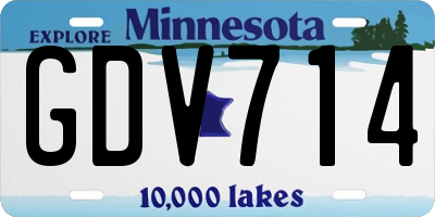 MN license plate GDV714