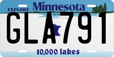 MN license plate GLA791