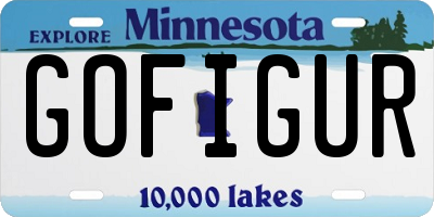 MN license plate GOFIGUR