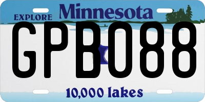 MN license plate GPB088