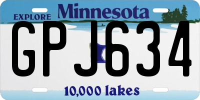 MN license plate GPJ634
