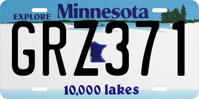 MN license plate GRZ371