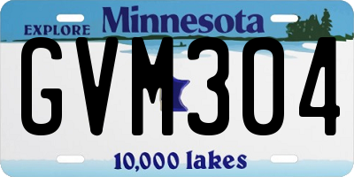 MN license plate GVM304