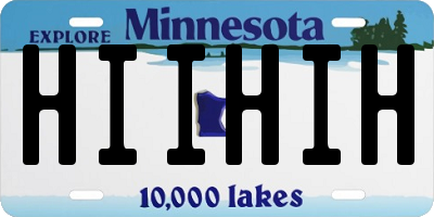 MN license plate HIIHIH