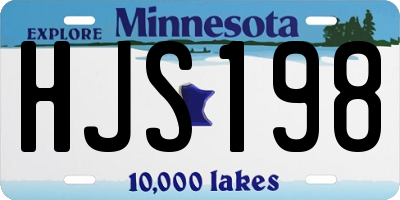MN license plate HJS198
