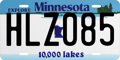 MN license plate HLZ085