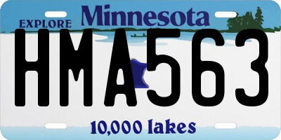 MN license plate HMA563