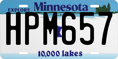 MN license plate HPM657