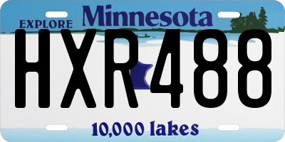 MN license plate HXR488