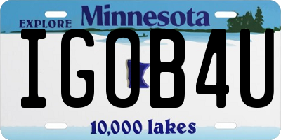 MN license plate IGOB4U