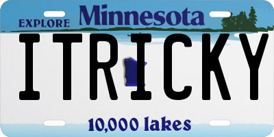 MN license plate ITRICKY