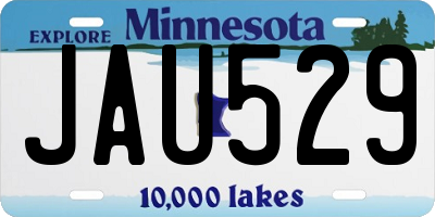 MN license plate JAU529