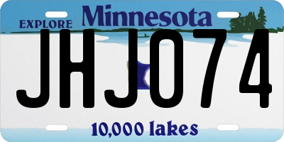MN license plate JHJ074