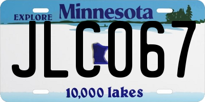 MN license plate JLC067