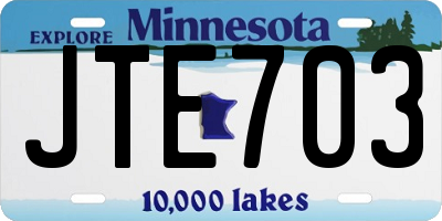MN license plate JTE703