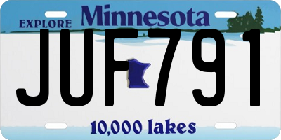 MN license plate JUF791