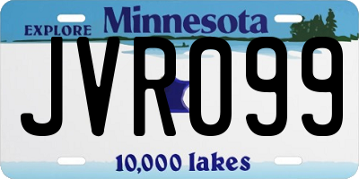 MN license plate JVR099