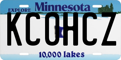 MN license plate KC0HCZ