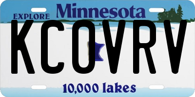 MN license plate KC0VRV