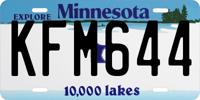 MN license plate KFM644