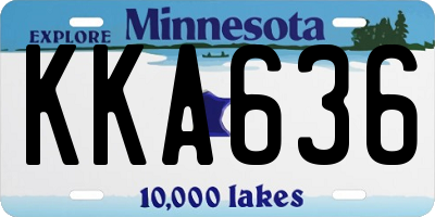 MN license plate KKA636