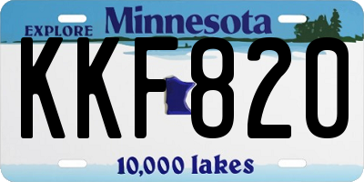 MN license plate KKF820