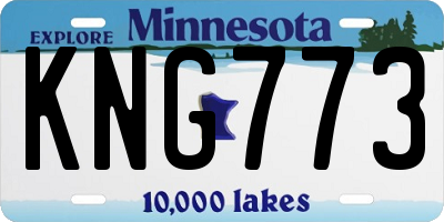 MN license plate KNG773