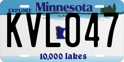 MN license plate KVL047