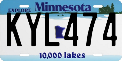 MN license plate KYL474