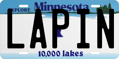 MN license plate LAPIN