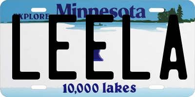 MN license plate LEELA