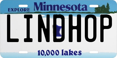 MN license plate LINDHOP