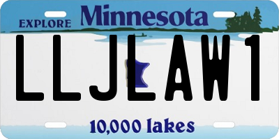 MN license plate LLJLAW1