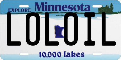 MN license plate LOLOIL
