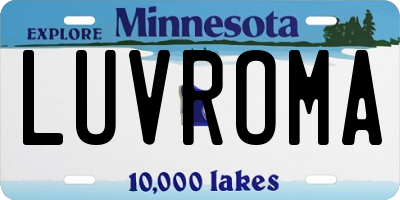MN license plate LUVROMA