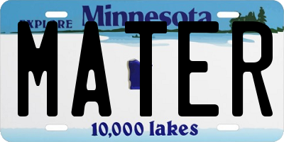 MN license plate MATER