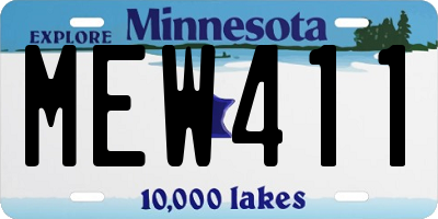MN license plate MEW411