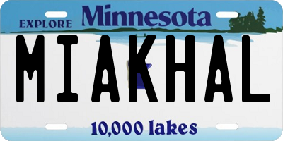 MN license plate MIAKHAL